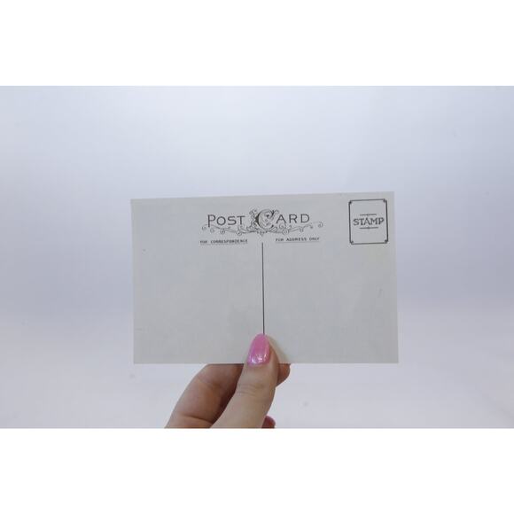 Best Christmas Wishes, Santa holding Man and Woman Portraits, Rare Postcard, - Picture 2 of 2